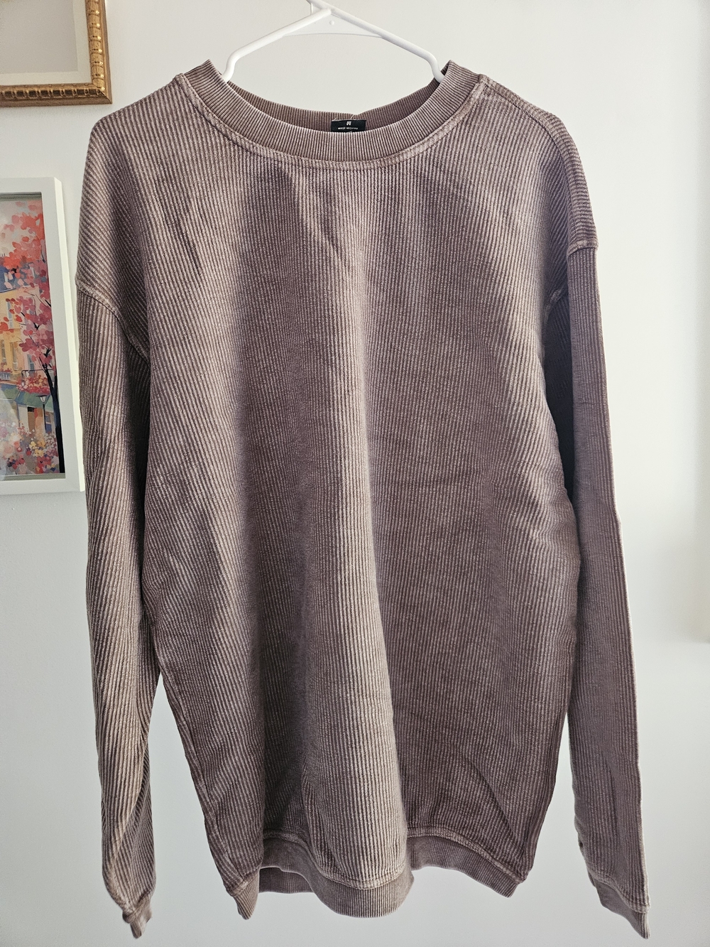 Oversized Unisex Crewneck Ribbed/Corded Sweater